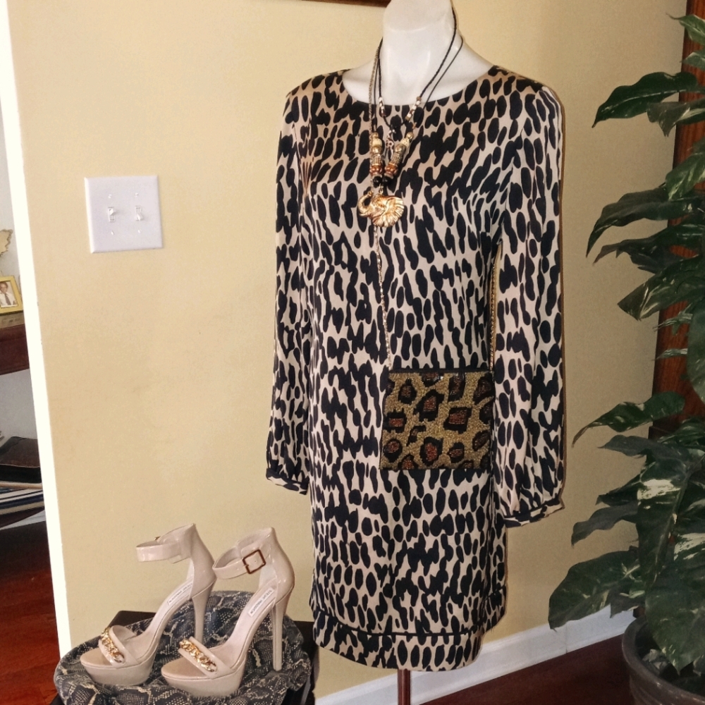 Ann Taylor Loft Animal Print Shift Dress sz. 14